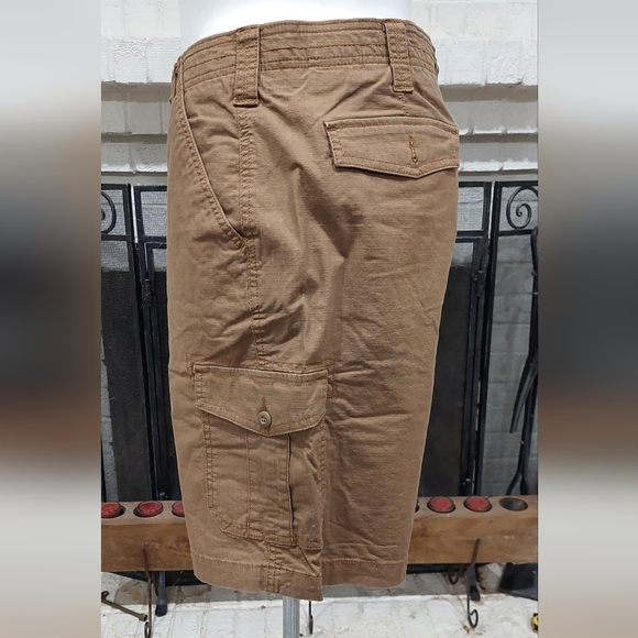 Ocean Coast Cotton Blend Khaki Shorts Men's Sz 38 Brown Walking Cargo Pant - Picture 4 of 10